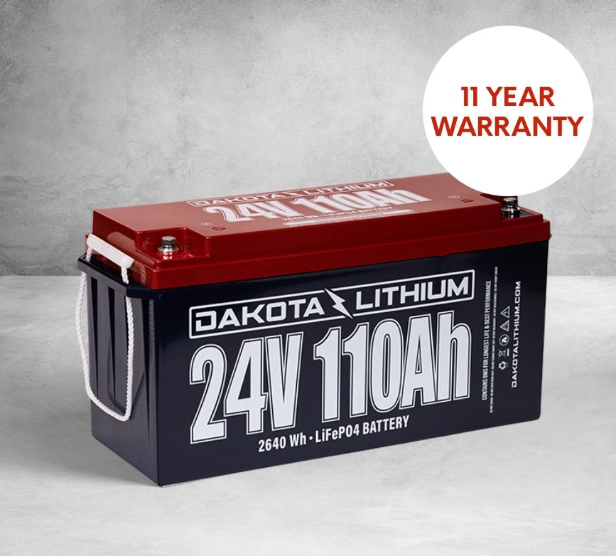 DAKOTA LITHIUM 24 VOLT 110 AMP HOUR SINGLE TROLLING MOTOR BATTERY with