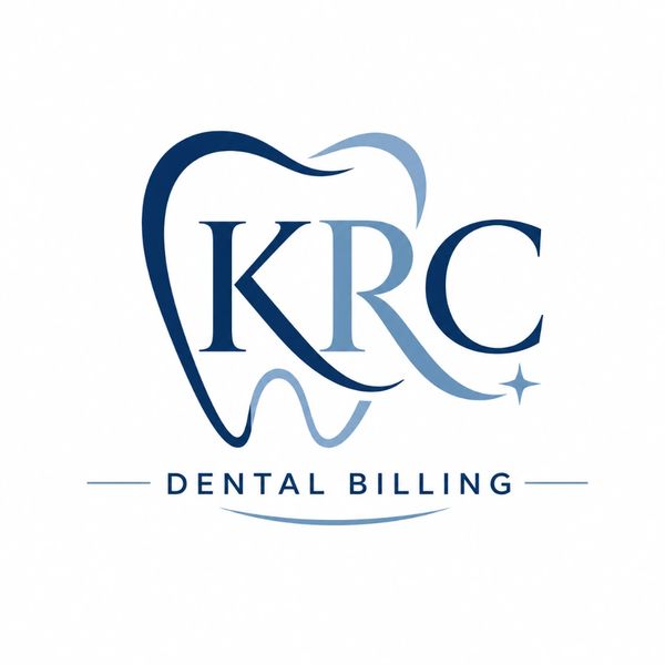 Logo for KRC Dental Billing featuring a stylized tooth and clean typography.