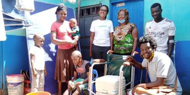 Delivering a commode seat in the slum