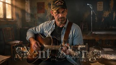 As the musician ages, he realizes that his guitar doesn't make the sounds it used to.  The strings g