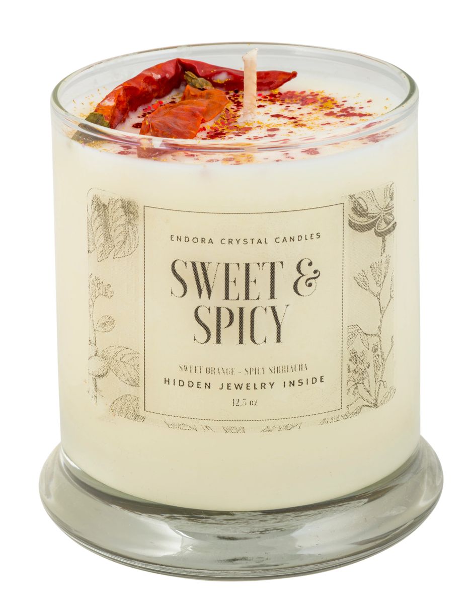 Sweet and Spicy Candle - Surprise Crystal Jewelry