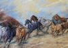 Wild Horses by Pamela Mason, 1982, Oil on Canvas 24x40