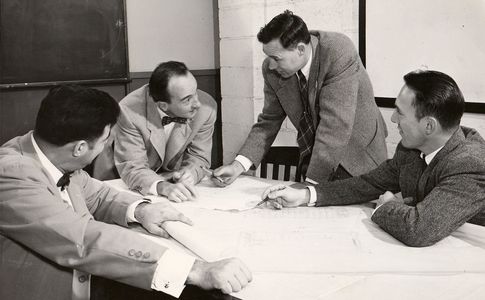 H.L. Mason discusses an engineering project, Long Beach, CA (1950)