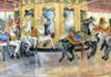 Carousel by Pamela Mason, 1992, Oil on Canvas 24x48