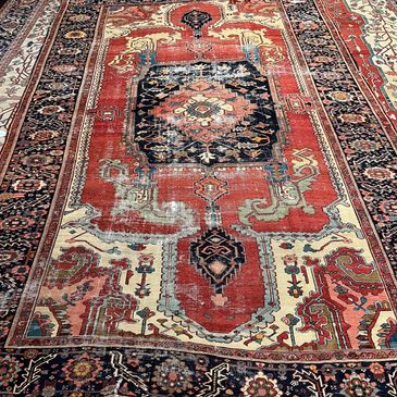 Antique Serapi Rug 