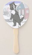 This “Rattles Hand Fan” design is inspired by the book series, "Rattles, the Barn Cat."