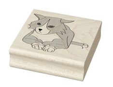 This "Mad Rattles Rubber Stamp" design is inspired by the book series, "Rattles, the Barn Cat."