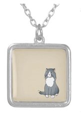 This Rattles necklace design is inspired by the book series, "Rattles, the Barn Cat."