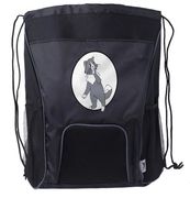 This “Rattles Drawstring Backpack” design is inspired by the book series, "Rattles, the Barn Cat."