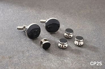 Silver and Black cufflink