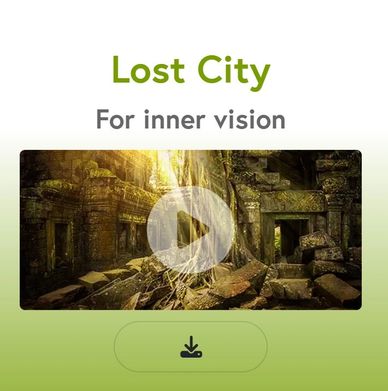 Image showing a mysterious lost city with ancient ruins and sunlight.