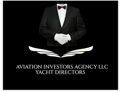 Logo of Aviation Investors Agency LLC with tuxedo and white gloves.
