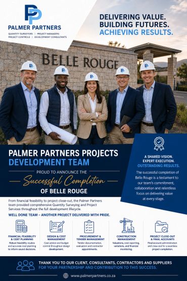Palmer Partners development team celebrates successful completion of Belle Rouge project.