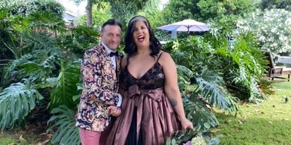 Erin's custom wedding dress