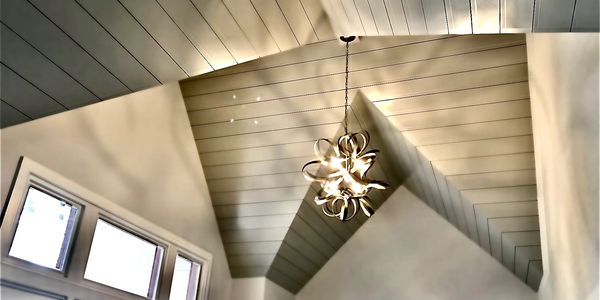 Nickel Gap ceiling, door trim
