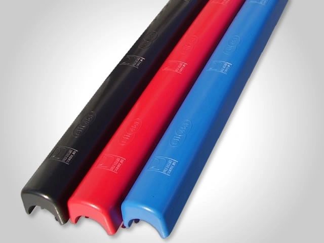 Molded roll bar pads in red, blue and black
