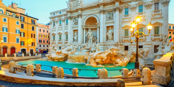 Making a wish at Trevi Fountain, Italy