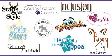 Various stylish brand logos with unique fonts and designs.