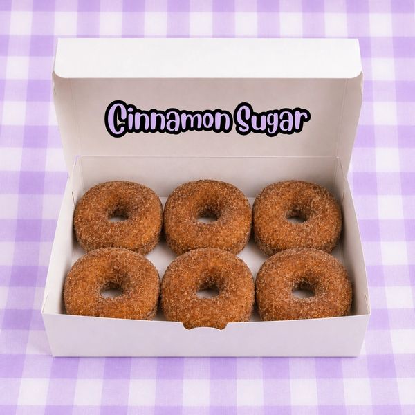 Cinnamon Sugar Donuts
1/2 dozen