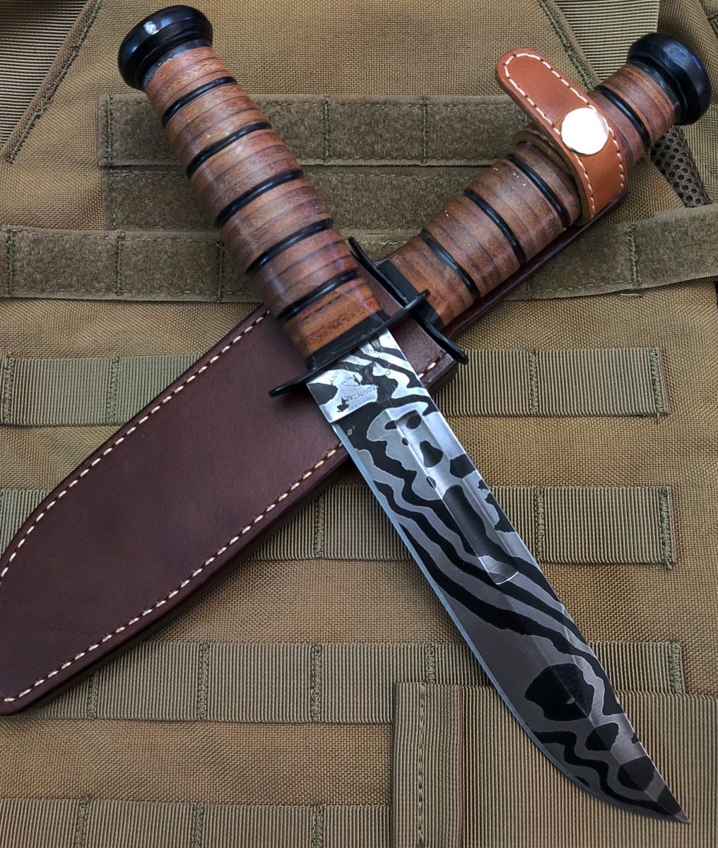 Low Layer Twist KABAR Style Fighting Knife