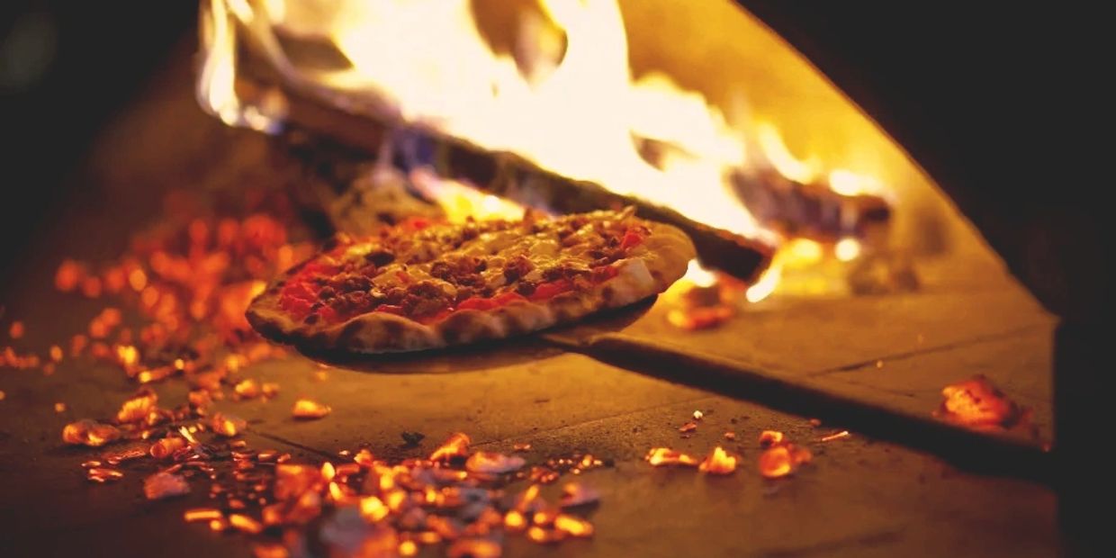 Wood Fired Brick oven Pizza.