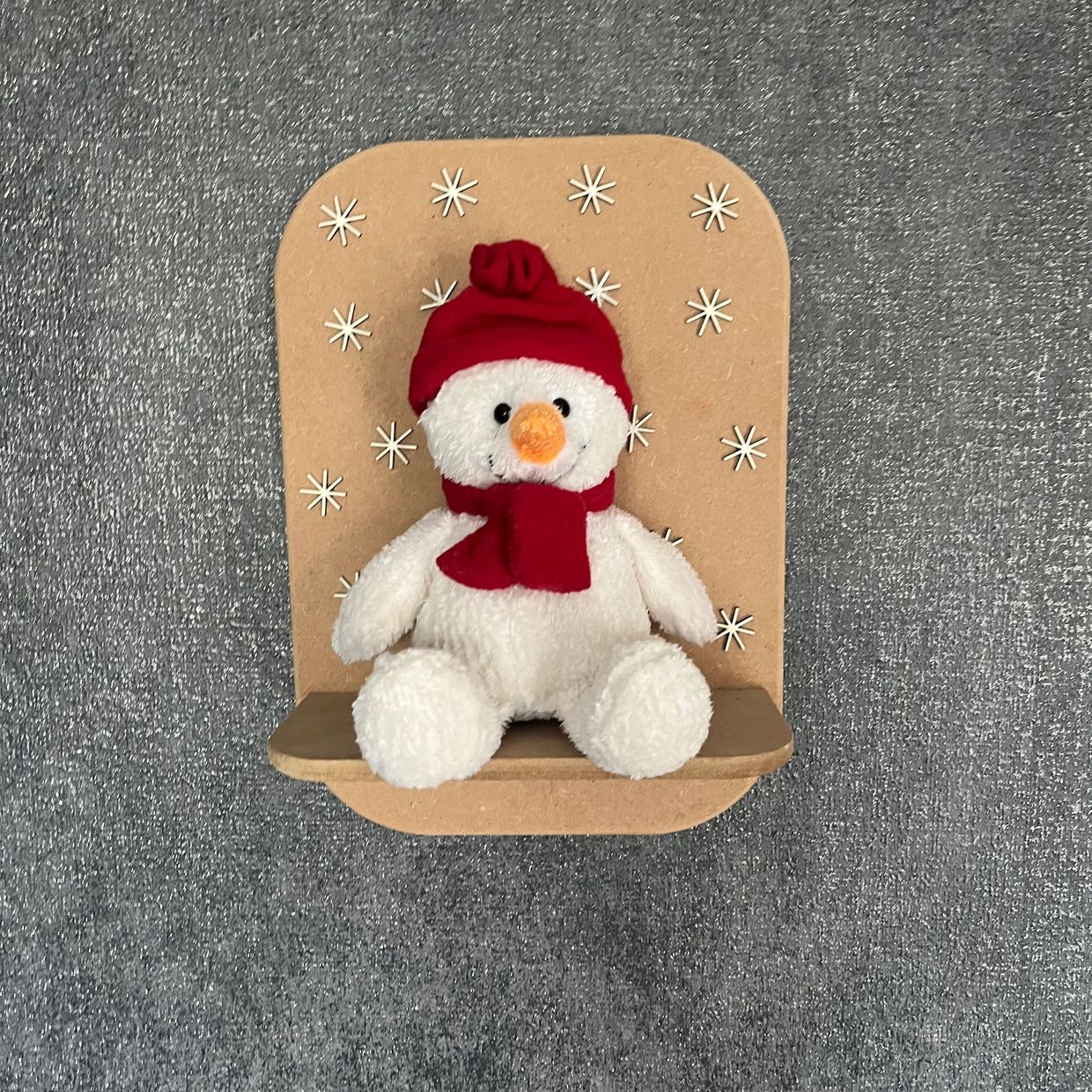 Basic pose wall mounted wax dipped bear room fresheners snowman