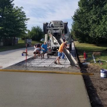 Commercial concrete drive