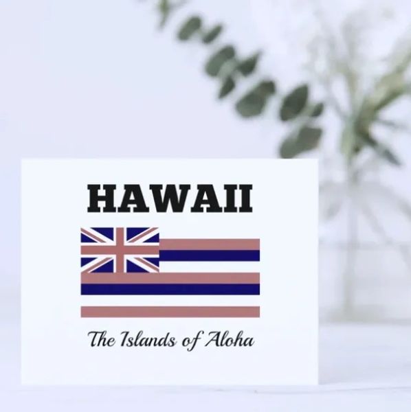 Hawai'ian Flag with caption "The Islands of Aloha"