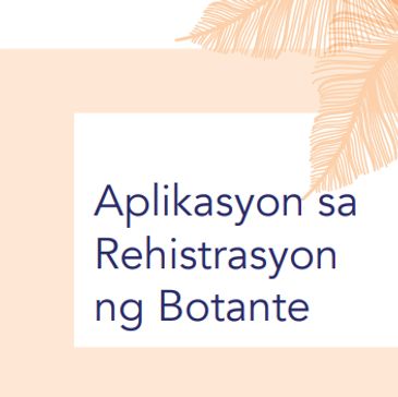 Voter Registration Application in Tagalog
(Aplikasyon sa Rehistrasyon ng Botante)