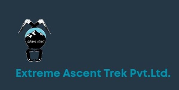 Logo of Extreme Ascent Trek Pvt. Ltd. with mountain and trekking imagery.