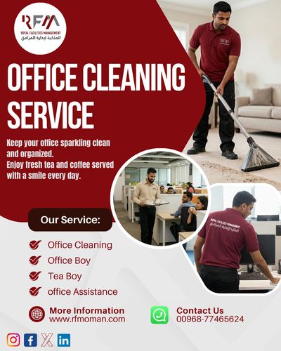 RFM Oman delivers professional office cleaning, office boy, and teaboy services in Muscat, Oman. Tru
