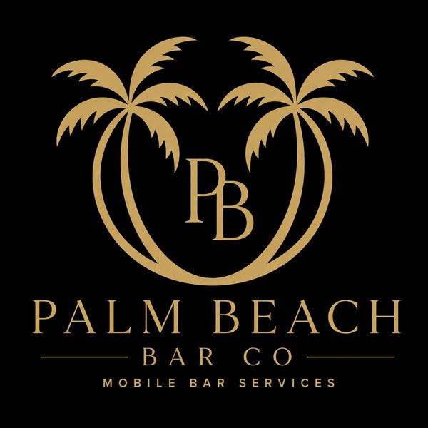 Logo for Palm Beach Bar Co, a mobile bar service.