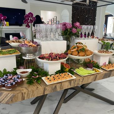 Baby Shower Pedestal and Plinths Buffet Display
