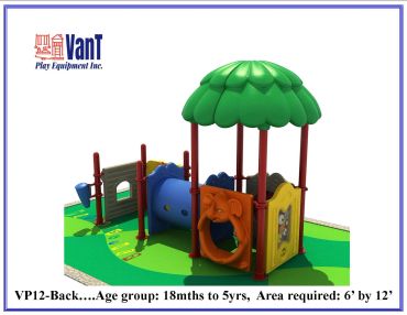 Colorful outdoor play structure for toddlers and young children.