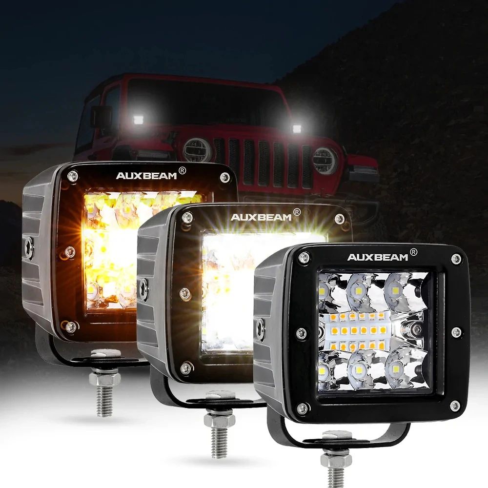 Auxbeam 6 Modes Series Pod Light White & Amber