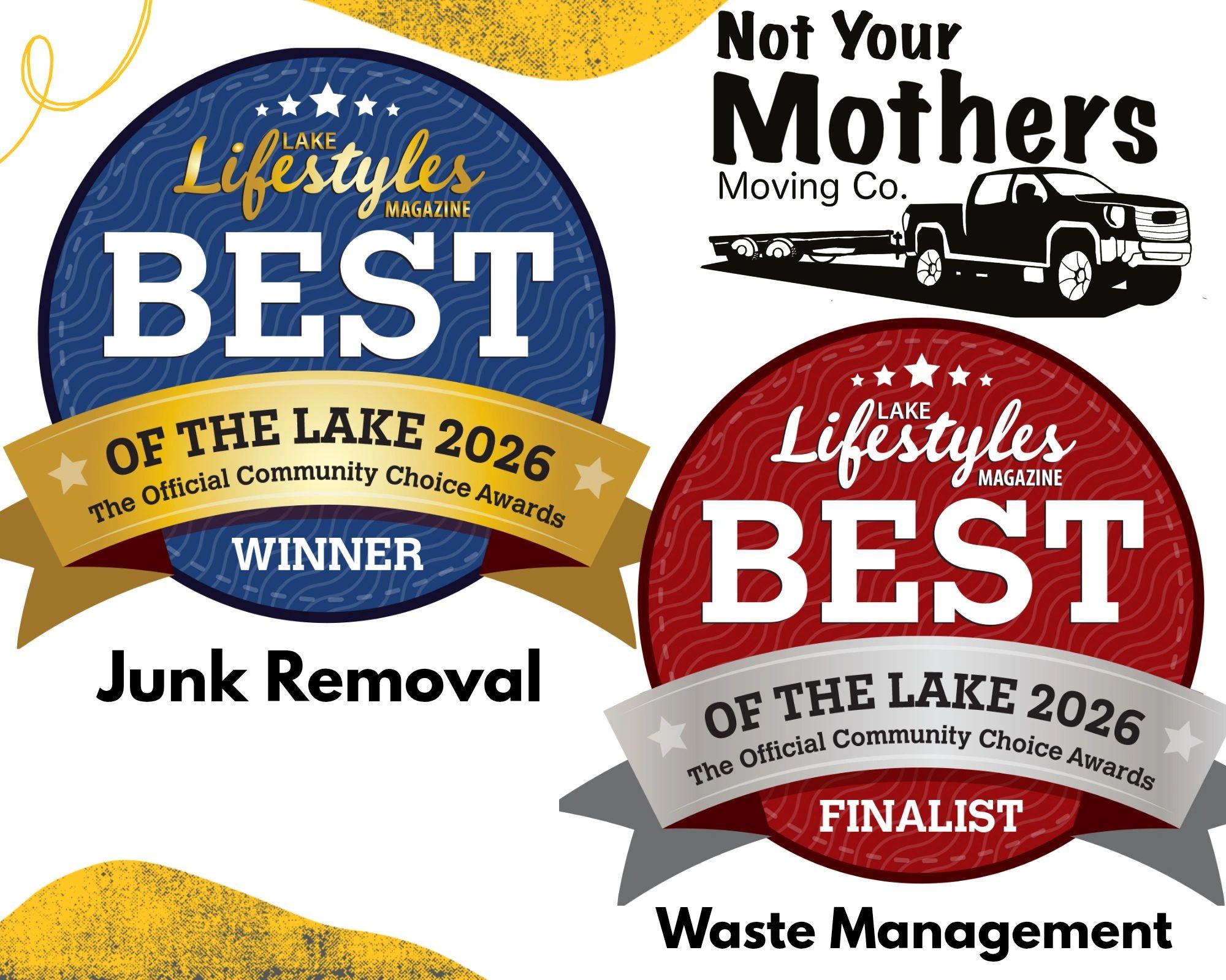 best of the lake 2026 winner in junk removal & 2nd in waste management. junk removal Lake Ozark, Mo