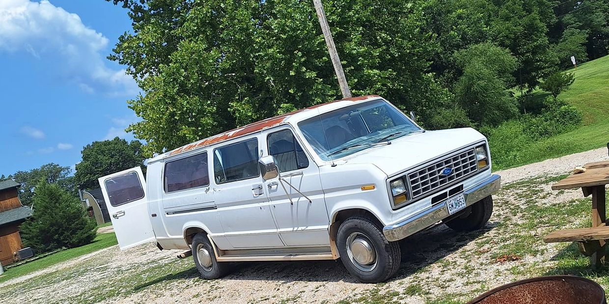 the van that started it all. first used for junk removal in Camdenton, Macks creek, osage beach, Mo.