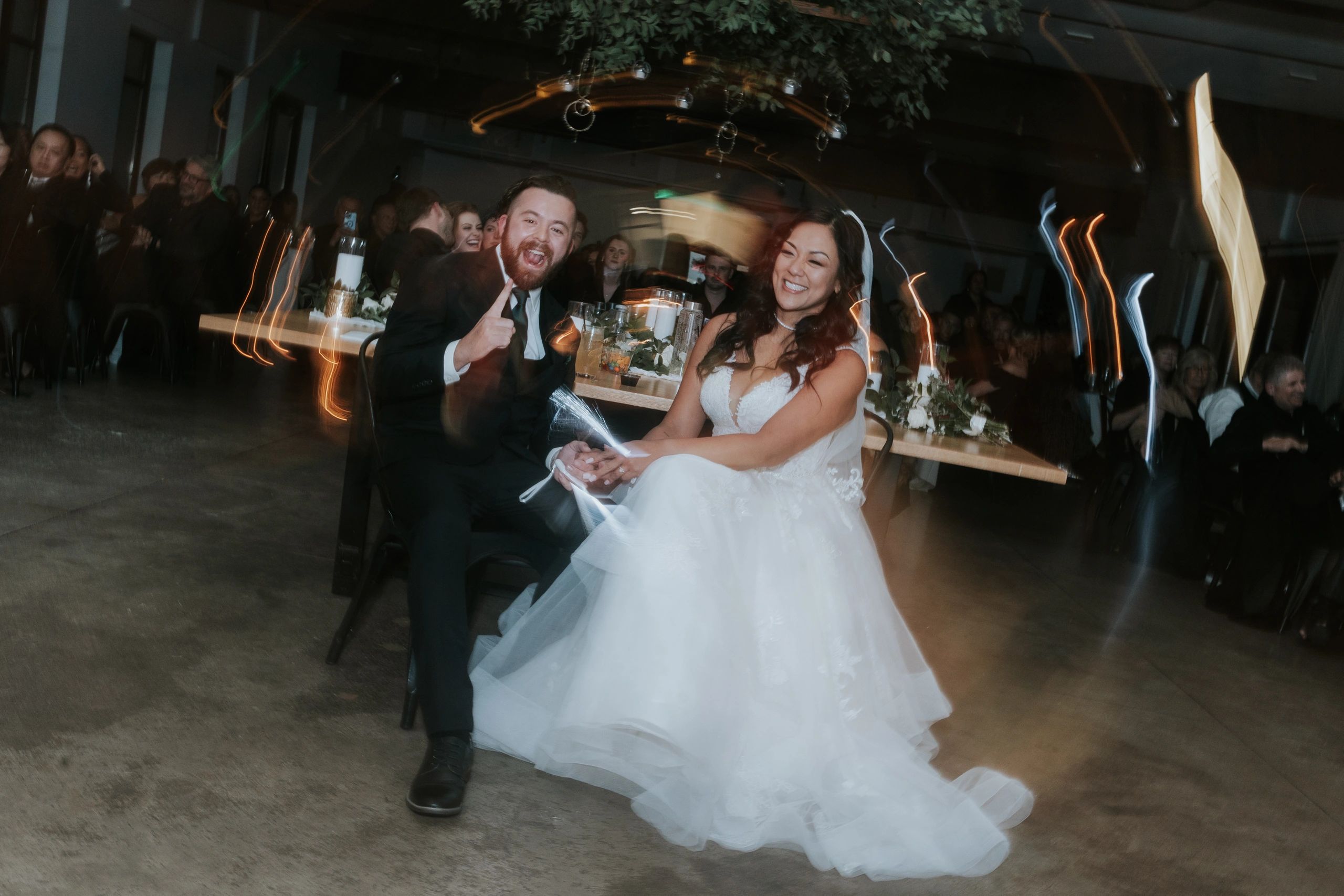 Showing Motion Blur during dance wedding reception at pinewood weddings and events in cambridge mn 