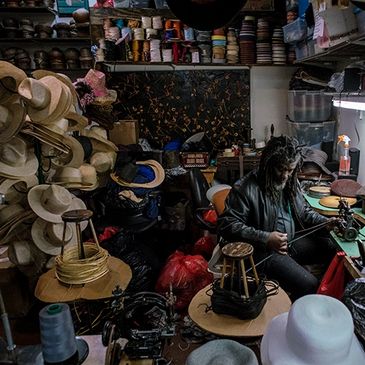 Hand sewn straw braids. New York City, sunhat, hemp hat, wide brim, millinery. 
