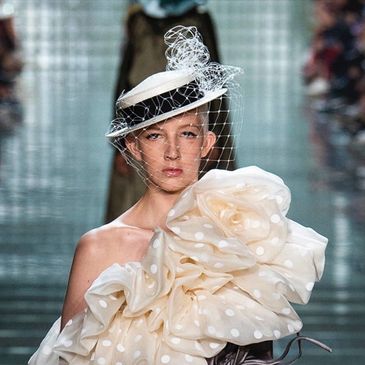 Runway couture hats and headpieces. Millinery, fashion week, nyfw, boater, headwear.