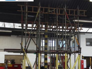 Designed load bearing scaffold for structural support 