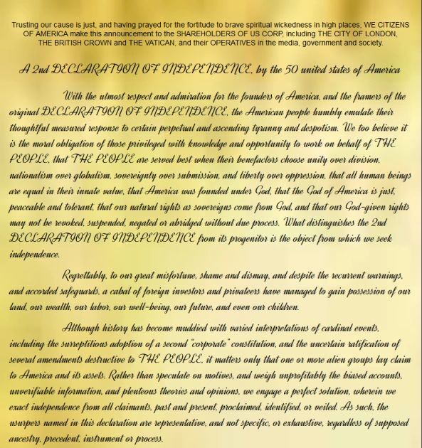 ira steward second declaration of independence