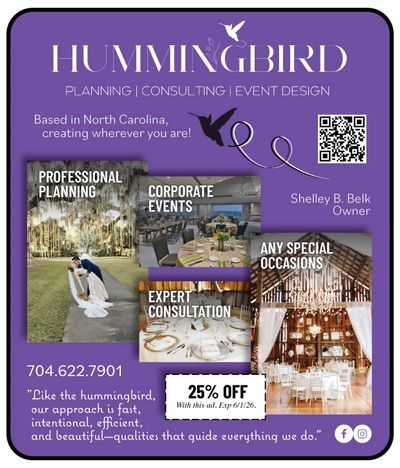 Hummingbird Event Designer Greensboro
special occasions 