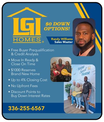 Home Financing and Building in Greensboro, Guilford County Community with LGI Homes