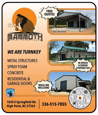 mammoth structures, from carports to commercial buildings greensboro coupons