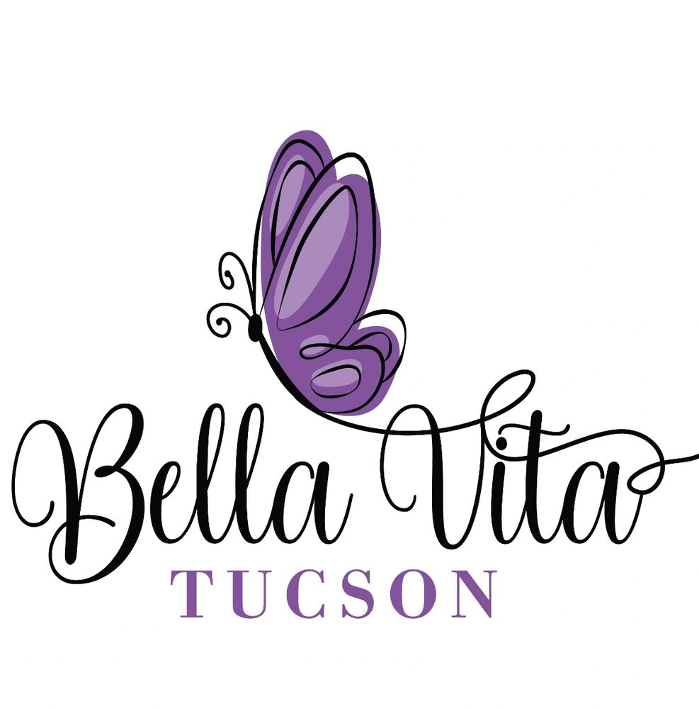 Butterfly image leading into the words Bella Vita and below is the word TUCSON