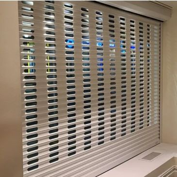 Pharmacy window with view through