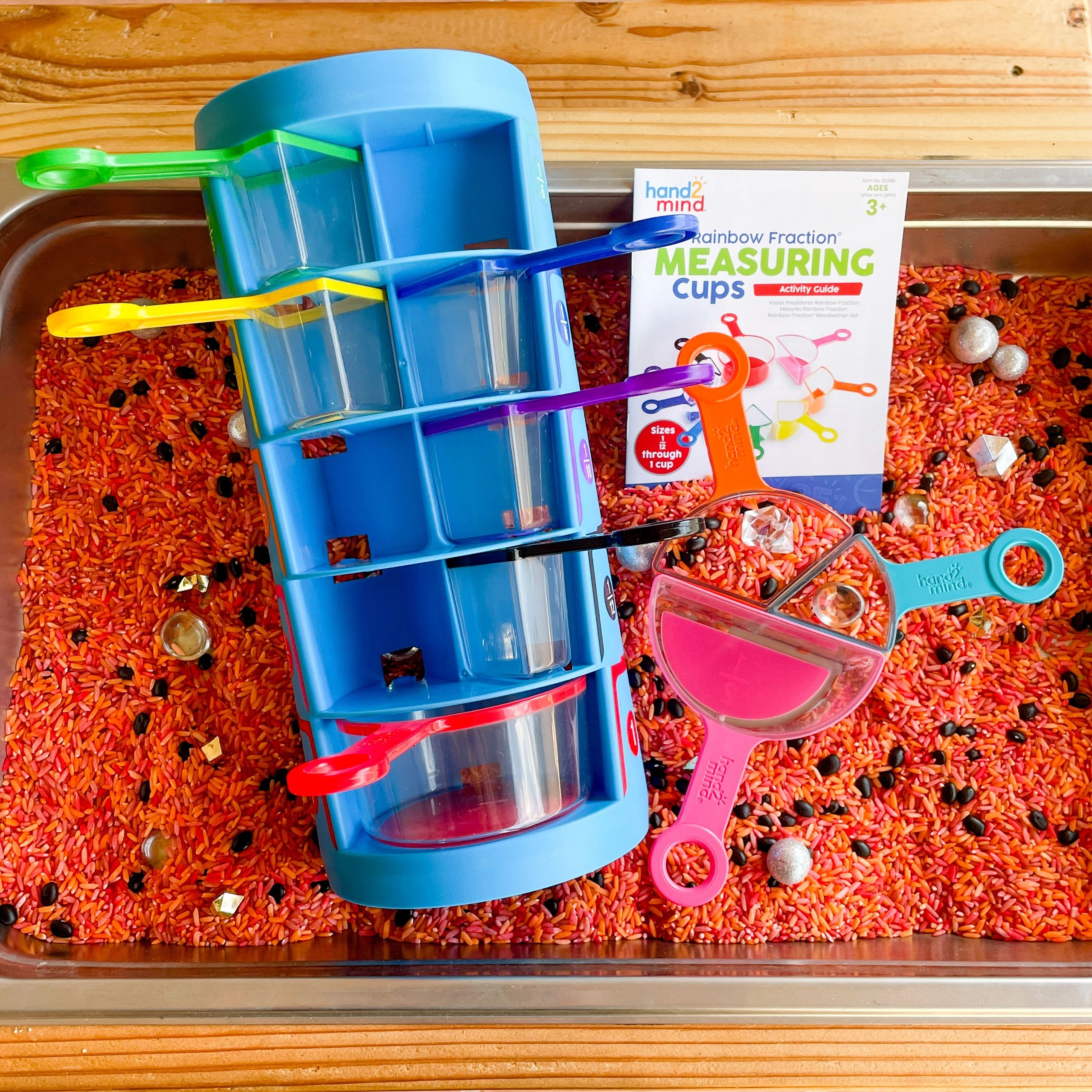  hand2mind Rainbow Fraction Liquid Measuring Cups, Fraction  Manipulatives, Kids Measuring Cups, Baking Supplies For Kids, Unit Fraction,  Kids Kitchen, Montessori Kitchen, Visual Measuring Cups (4 Pack) : Home &  Kitchen