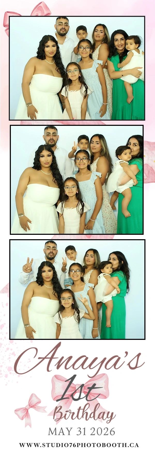 Anaya’s 1st Birthday celebration featuring  birthday memories, & captured by  Photo Booth Vancouver.