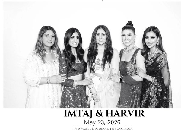Indian wedding reception photo booth moments captured by Studio76 Photo Booth Vancouver